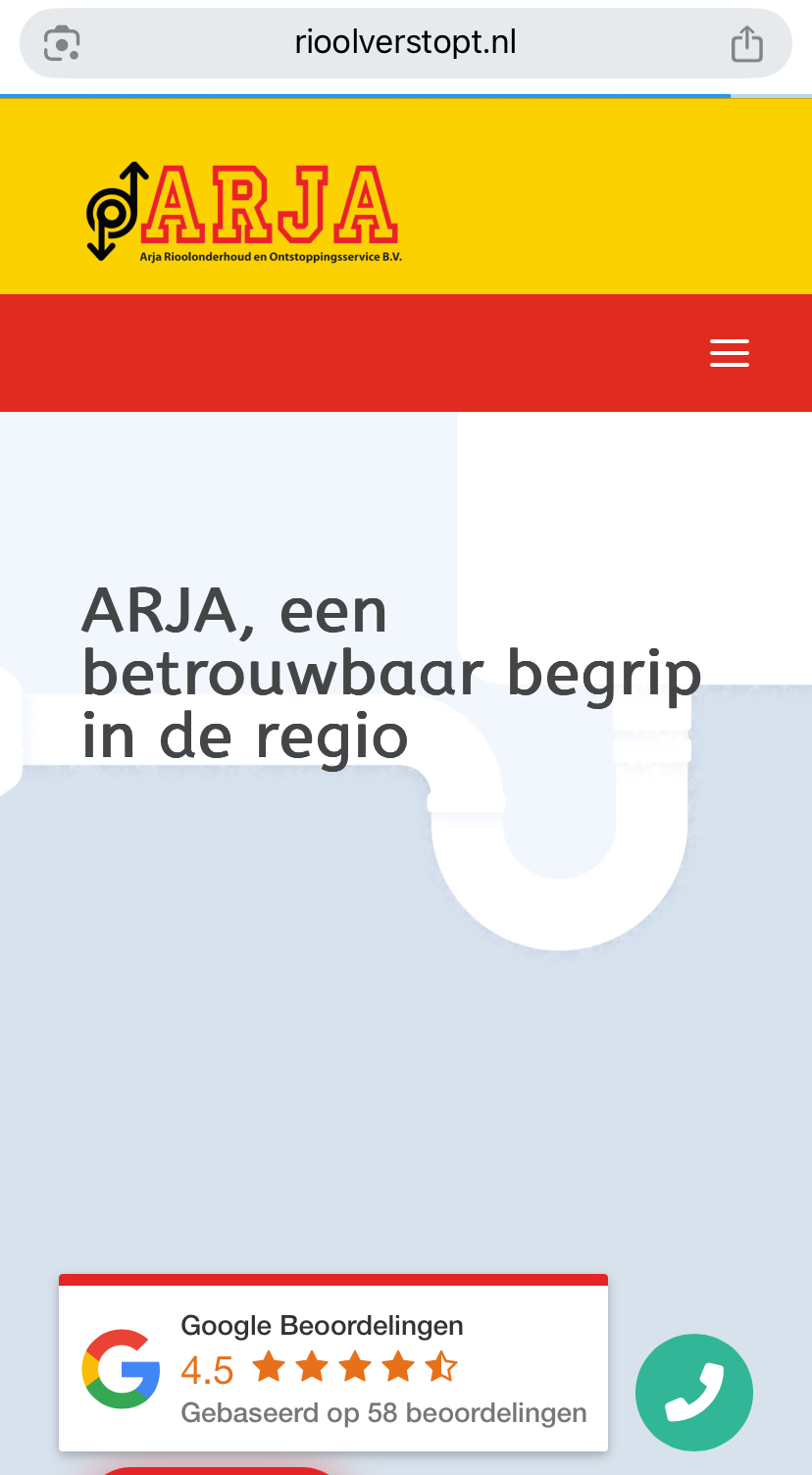 Te koop: goed lopende website in rioolwerkzaamheden