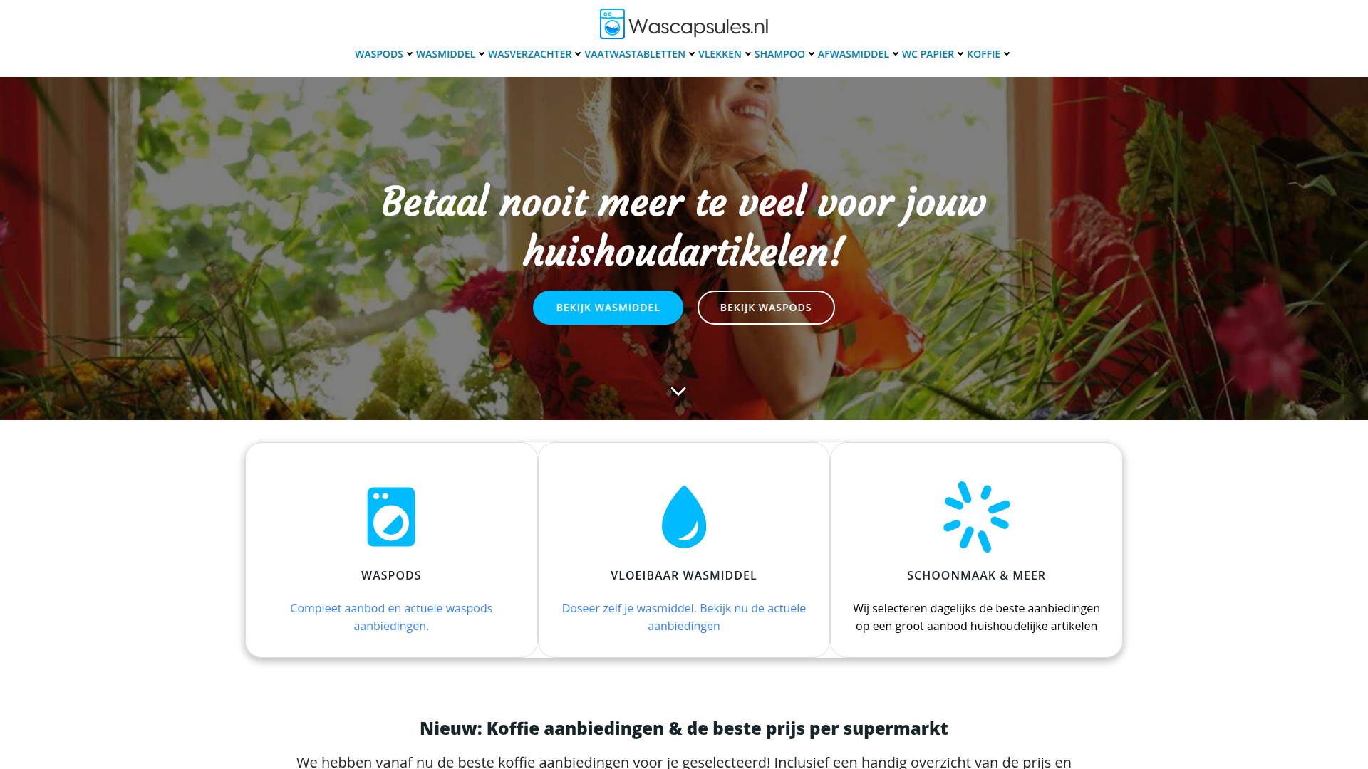 Wascapsules.nl | Affiliate website Bol.com