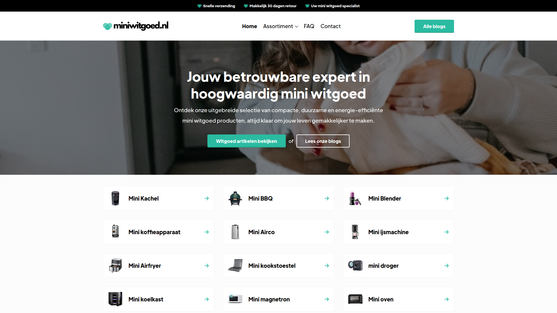 miniwitgoed.nl |100bez/dag | €100omzet/maand | affiliate