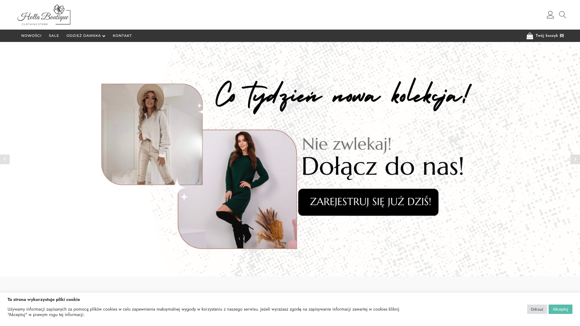 Website voor confectiekledingboetieks