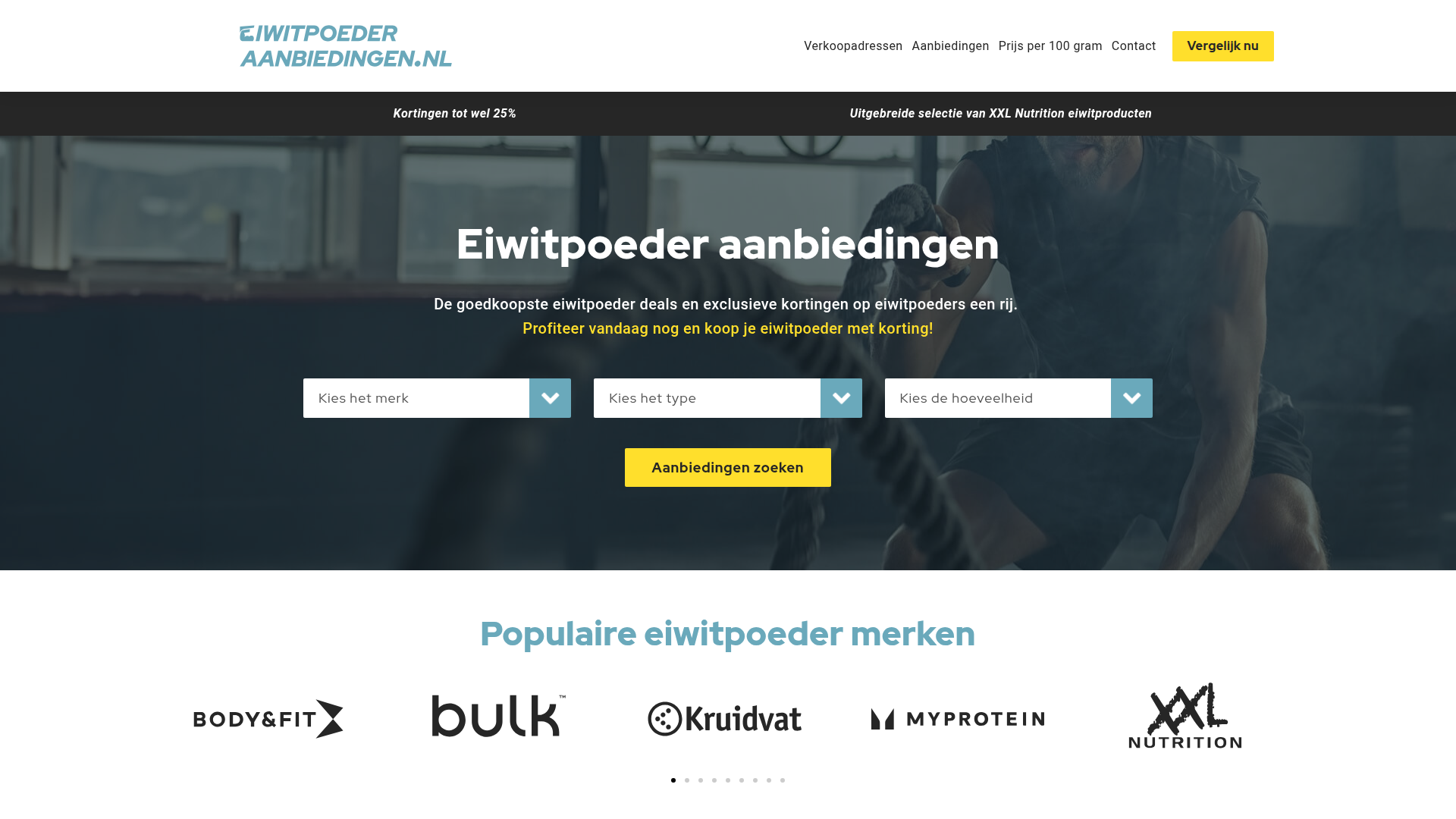 Eiwitpoeder vergelijker