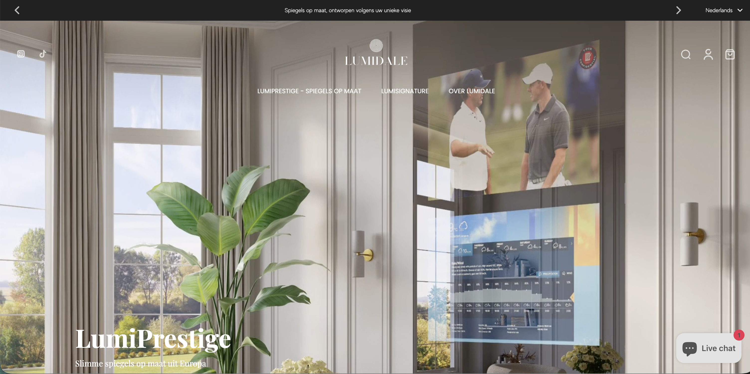 LumiDale webshop / merk te koop – uniek product in premium slimme LED-spiegels