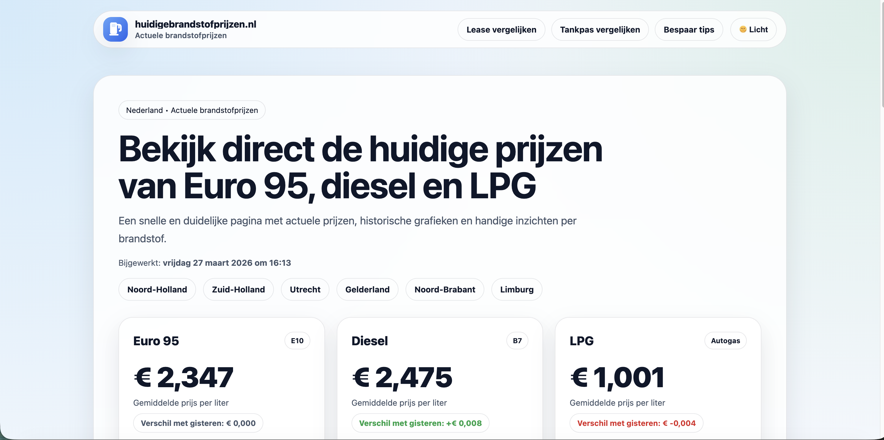 Brandstofprijzen website te koop | EMD huidigebrandstofprijzen.nl | veiling